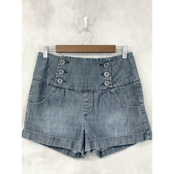 Celebrity Pink Pants - Celebrity Pink Denim Shorts Juniors 9 High Waist Sailor‎ Stretch Nautical Y2K